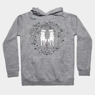 Floral Cats Doodle Hoodie